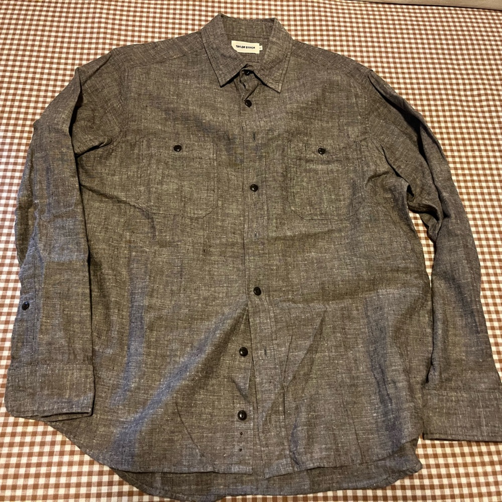 Taylor Stitch Charcoal Button-Up Shirt